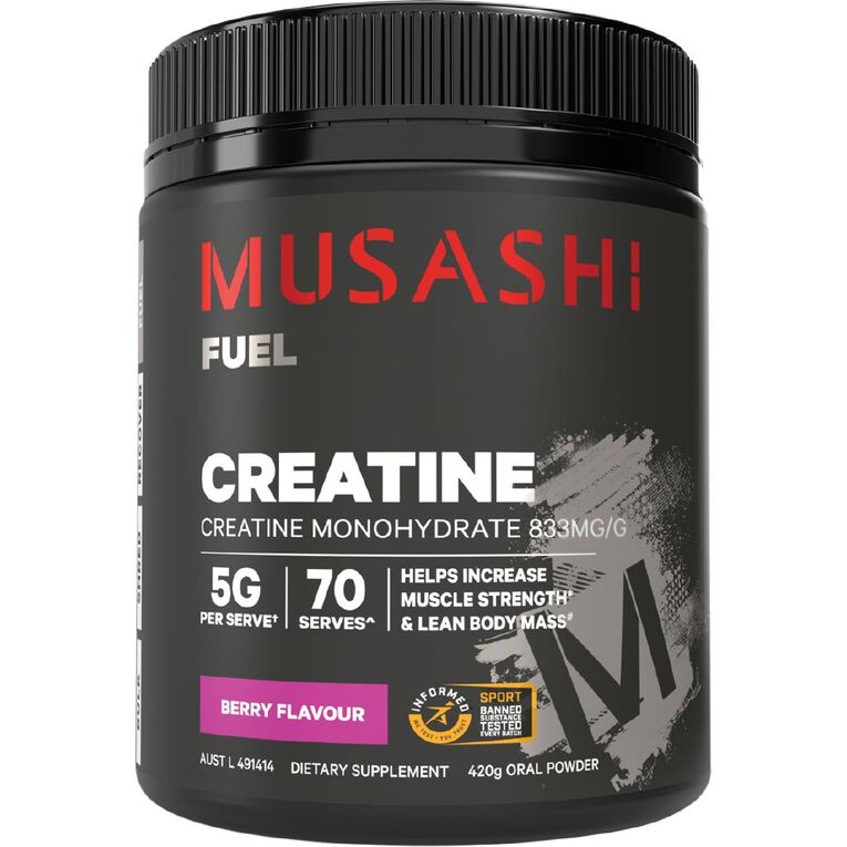 Musashi Creatine Flavoured Berry 420g, , hi-res