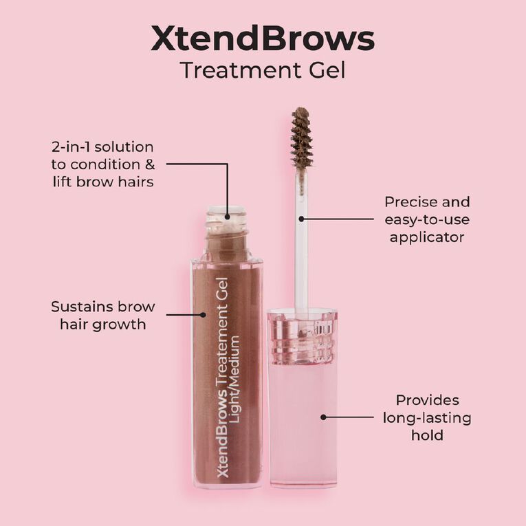 MCoBeauty Xtendbrows Treatment Gel Light Medium, , hi-res