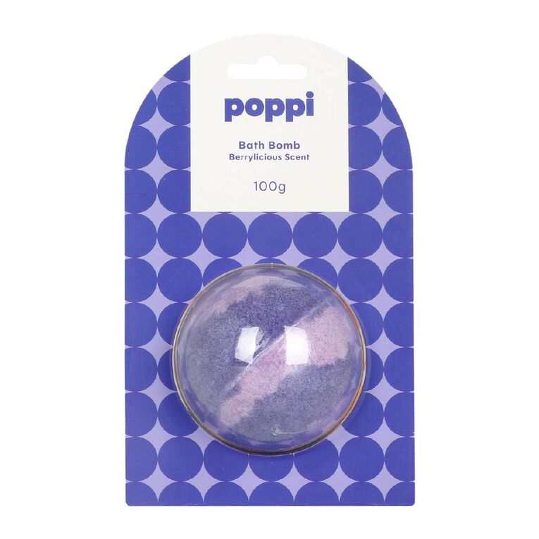 Poppi Bath Bomb Berrylicious 100g 100g, , hi-res