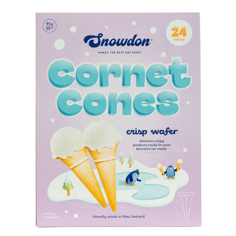 Snowdon Cornet Ice Cream Cones 24 Pack, , hi-res