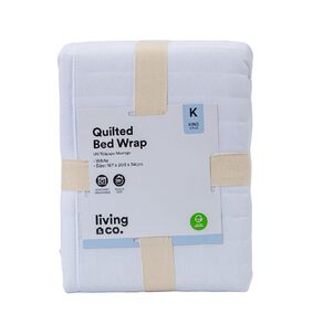 Living & Co Valance Quilted Bed Wrap White King