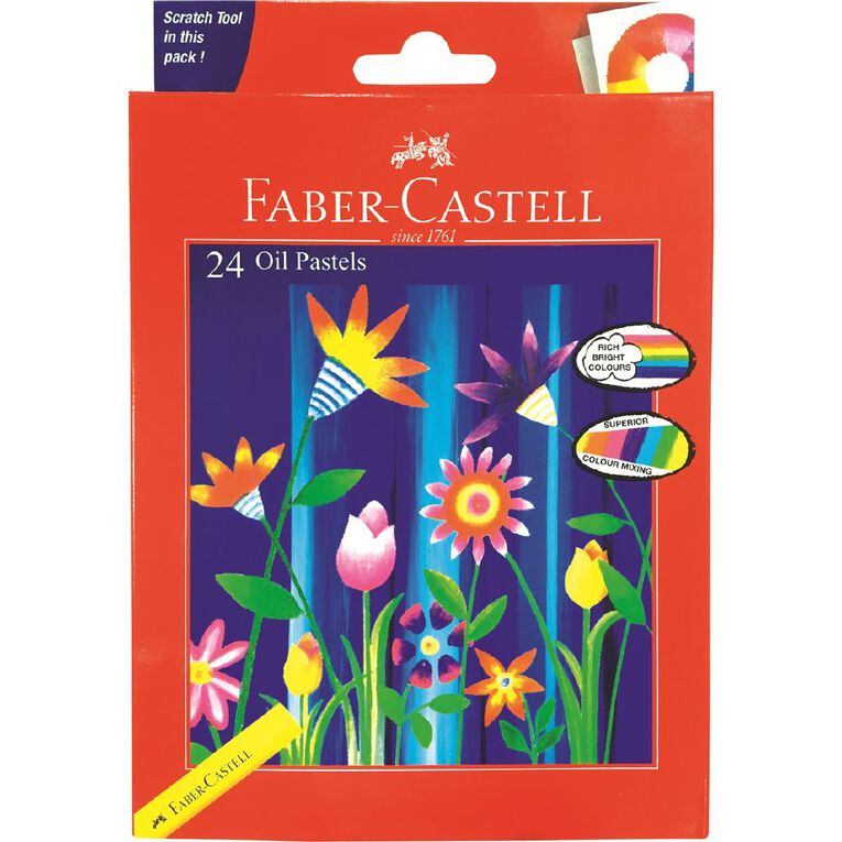 Faber-Castell Oil Pastels Box Of 24, , hi-res