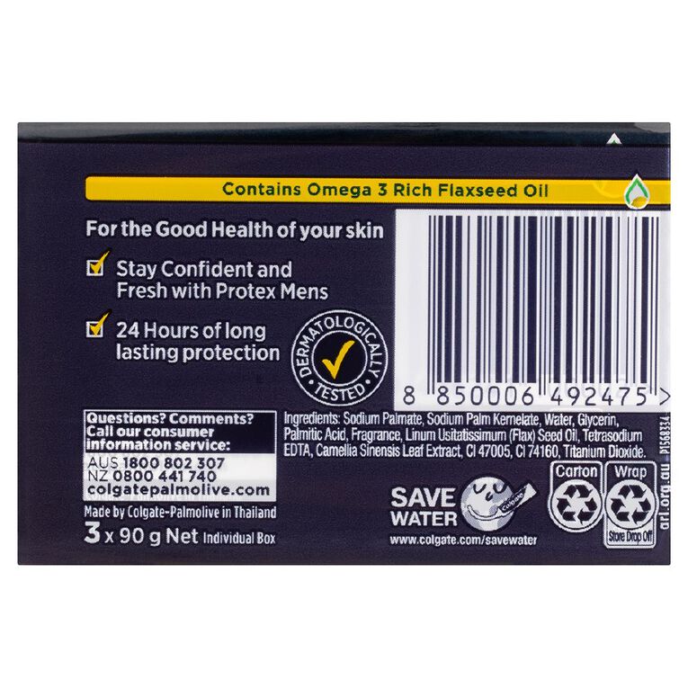 Protex Bar Soap for Men 90g 3 Pack, , hi-res
