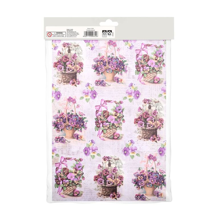 Decoupage Paper A4 2Desx2 4Sheets With Assorted Colours, , hi-res