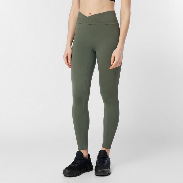 Active Intent Women's Seamless Leggings, Green Mid, hi-res