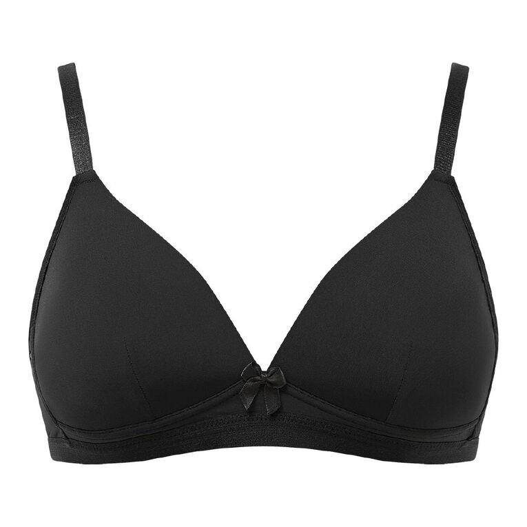 H&H Teen Bra, Black/Blue, hi-res