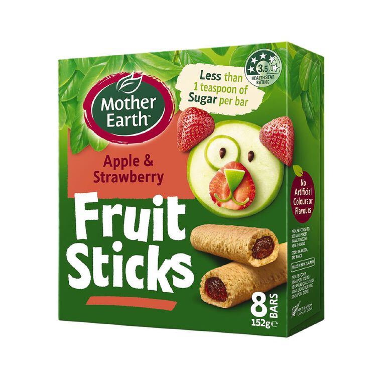 Mother Earth Fruit Sticks Apple & Strawberry 152g, , hi-res