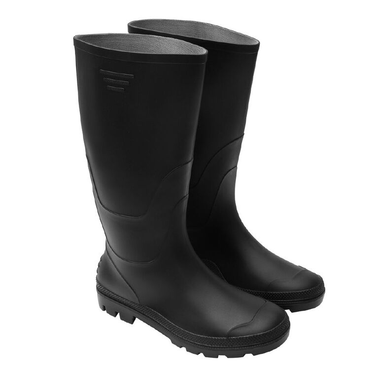 H&H Adults Unisex Work PVC Gumboots, Black, hi-res