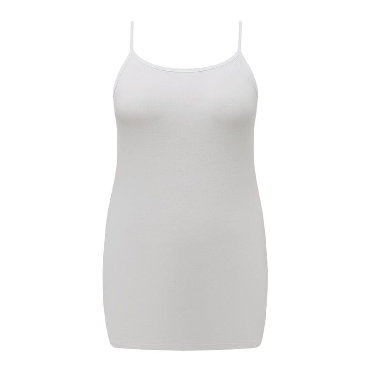 H&H Women's Long Line Cami, White, hi-res
