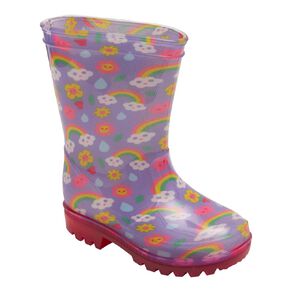 Young Original Junior Kids' Printed Light Up Gumboots