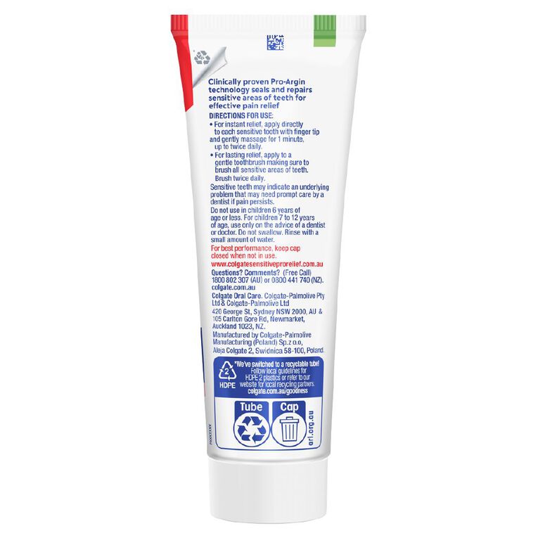 Colgate Sensitive Pro Relief Multi Protection Toothpaste 110g, , hi-res