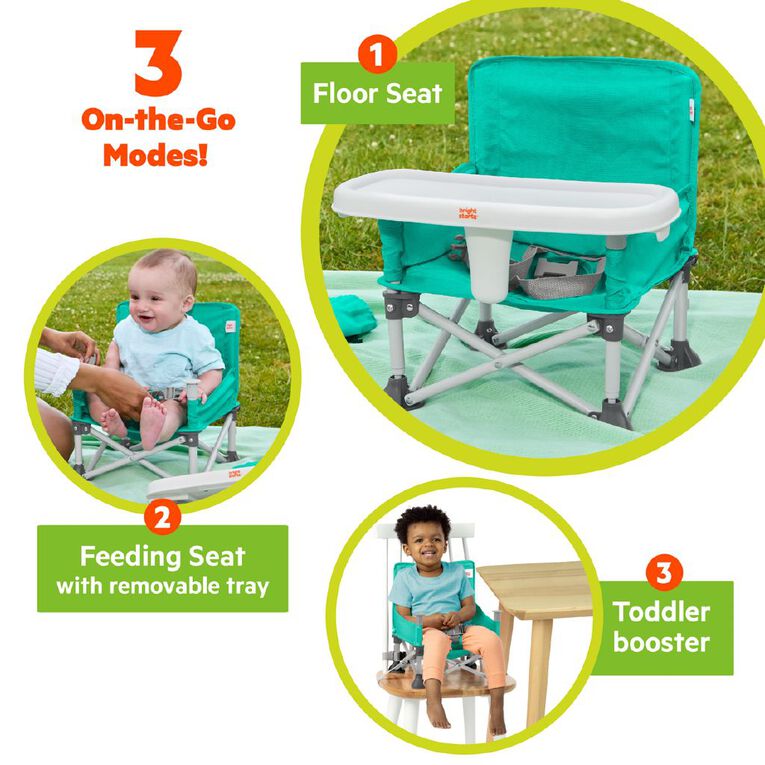 Bright Starts Pop N Sit Portable Booster Seat Teal, , hi-res