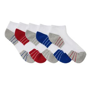Active Intent Boys' Cushioned Low Cut Socks 5 Pack
