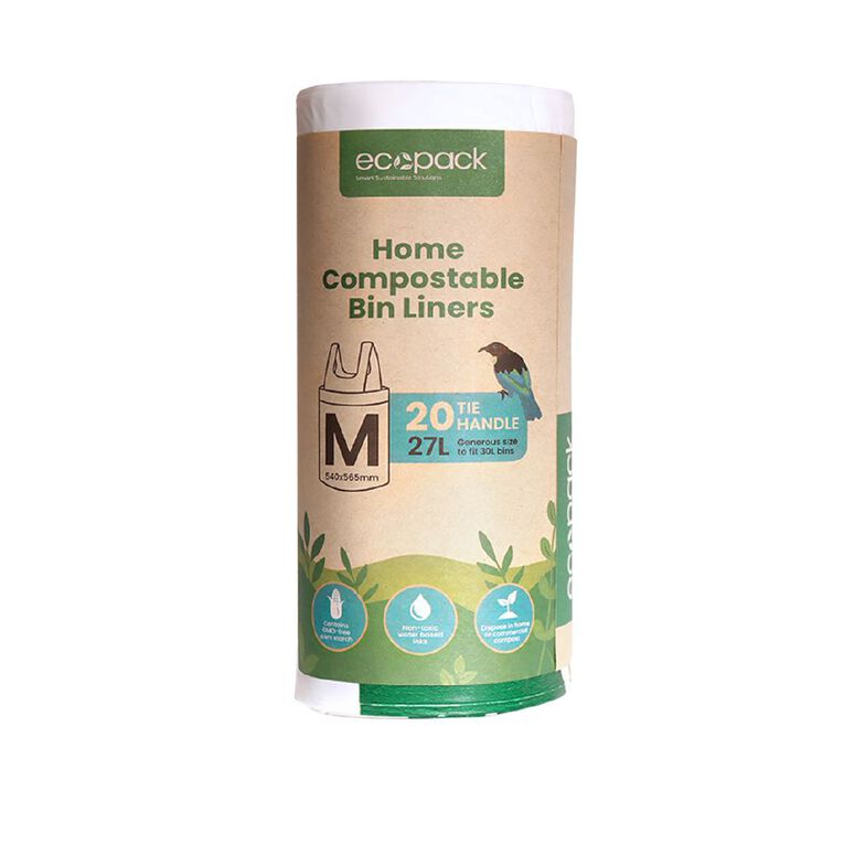 Ecopack Compostable Bin Liners 27L 20 pack, , hi-res