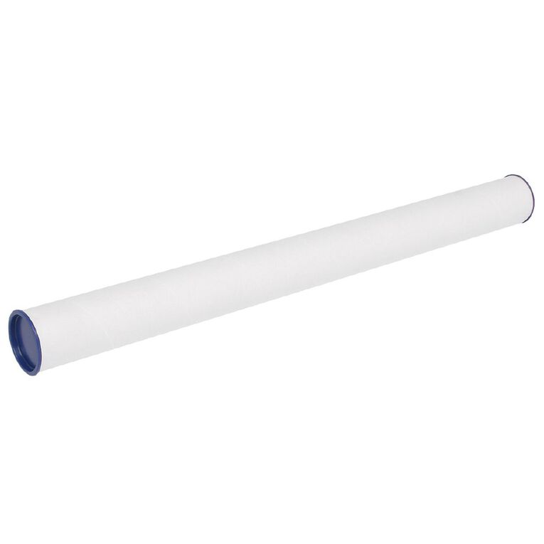Marbig Caps Included Mailing Tube White 65mm x 720mm, , hi-res