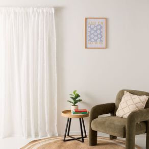 Living & Co Indie Voile White 90-180cm Wide/135cm Drop