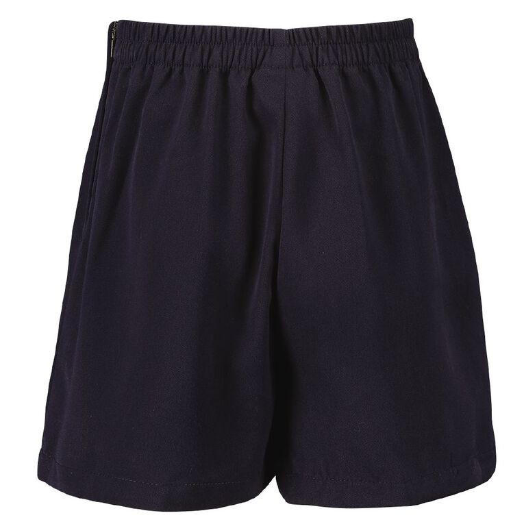 Schooltex 1/2 Elastic Zip Pocket Skort, Navy, hi-res