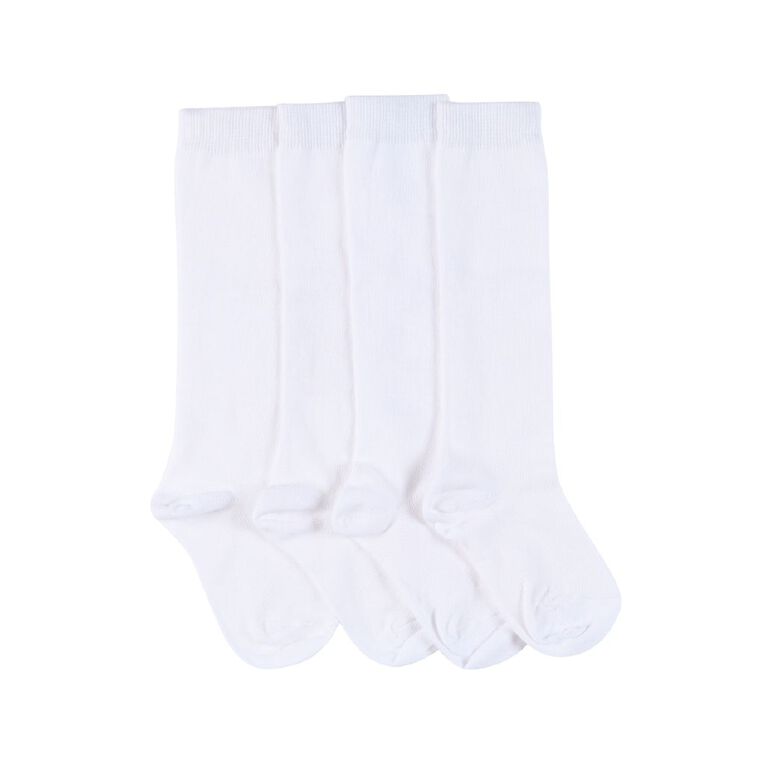 Schooltex Under the Knee Socks 2 Pack, White, hi-res