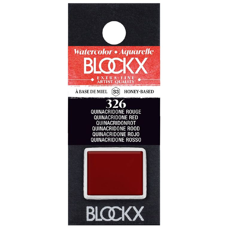 BLOCKX Watercolour Half Pan S3 326 Quinacridone Red, , hi-res