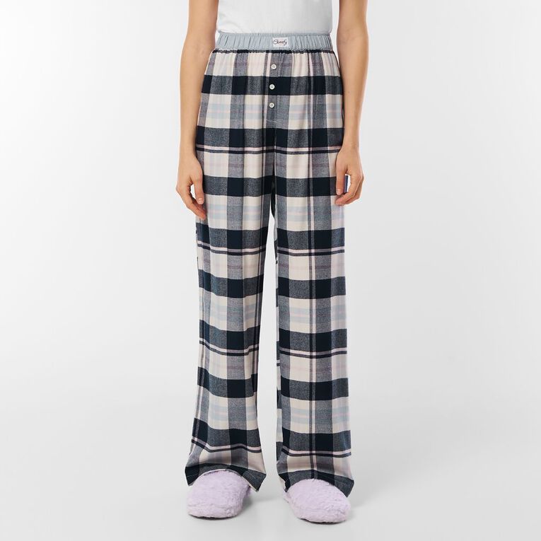 H&H Women's Boyfriend Flanelette Sleep Pants, Blue Dark, hi-res