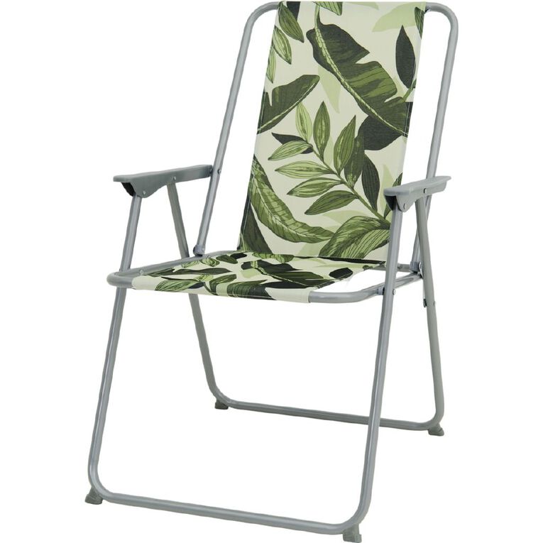 Living & Co Spring Tension Chair Leaf Print, , hi-res