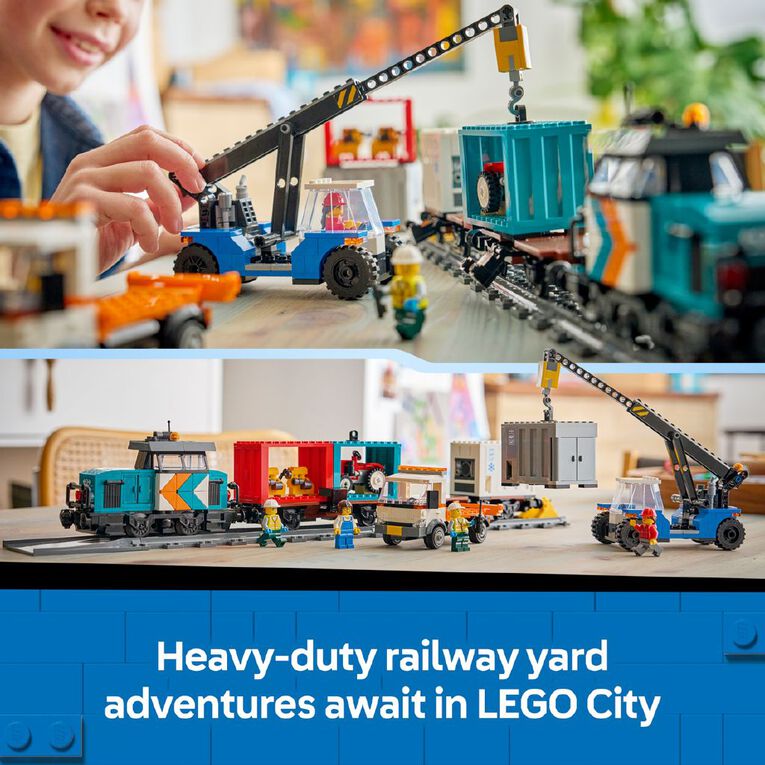 LEGO CITY Harbor Freight Train with Crane & Truck 60509, , hi-res