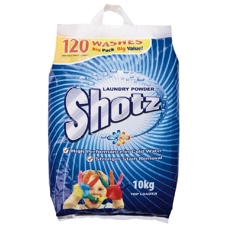Shotz Laundry Powder Bag 10kg, , hi-res