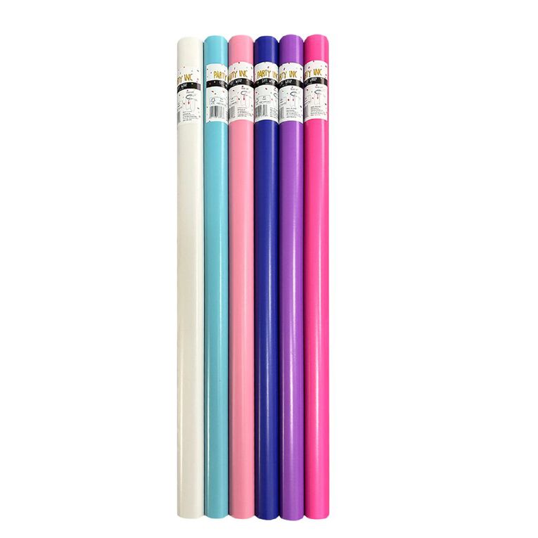Party Inc Gift Wrap 70cm x 4m Solid Assorted, , hi-res