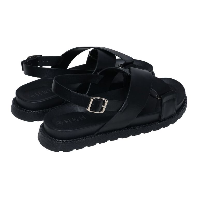 H&H Women's Xover Chunky Sandals, Black, hi-res