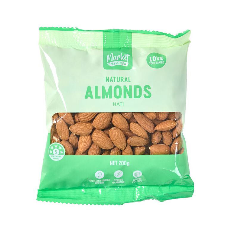 Market Kitchen Almonds Natural 200g, , hi-res