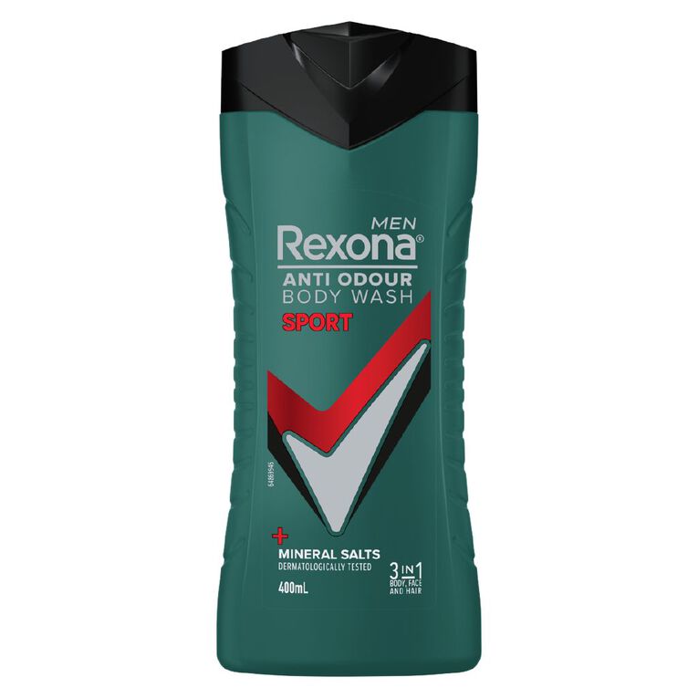 Rexona Men's Sport Body Wash 400ml, , hi-res