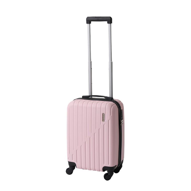 Living & Co Hard Textured Suitcases 2 Piece Set Pink, , hi-res