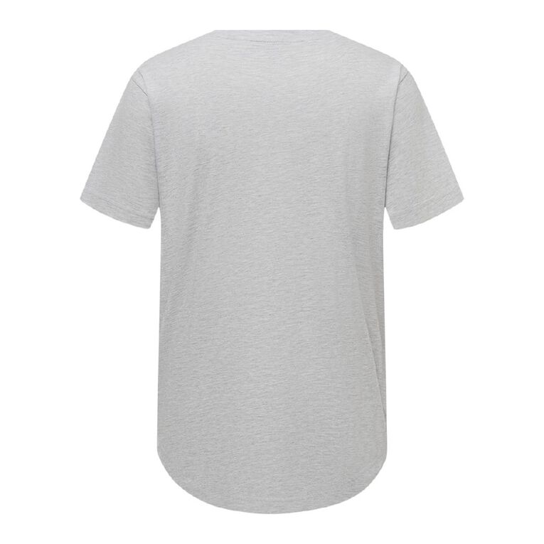 Garage Men's Midweight Longline Tee, Grey Marle, hi-res