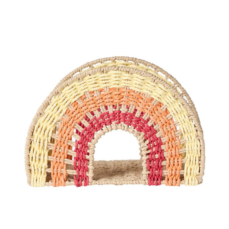Living & Co Kids Paper Rope Rainbow Basket, , hi-res
