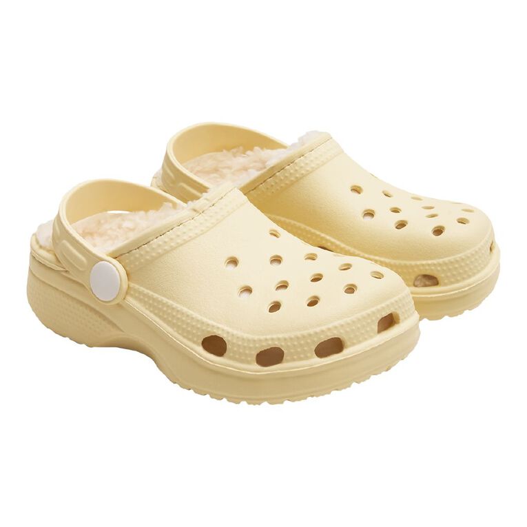 Young Original Junior Kids' Lined Frog Clog Shoes, Yellow Light, hi-res