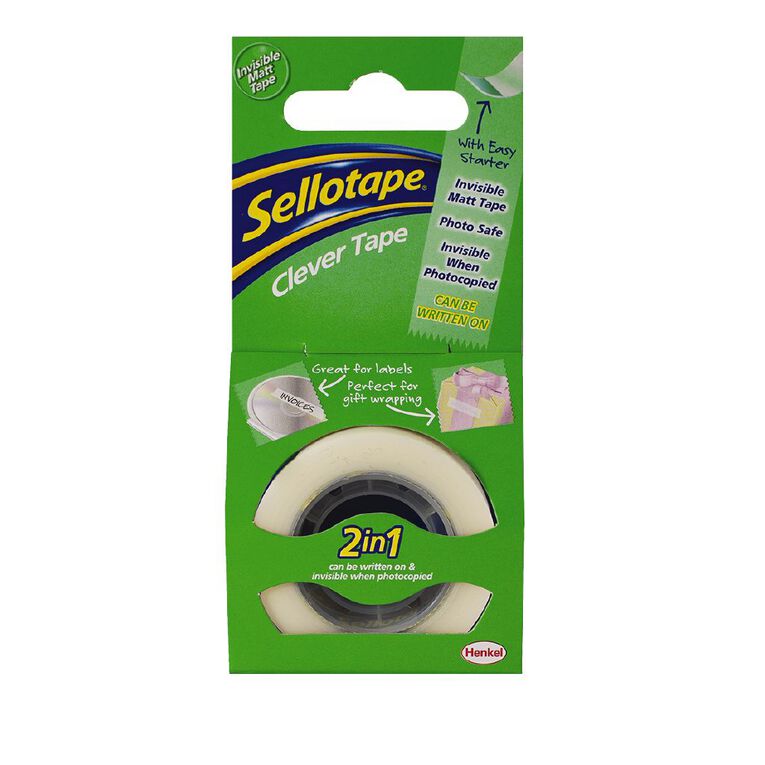 Sellotape Boxed Clever Tape 18mm x 25m, , hi-res