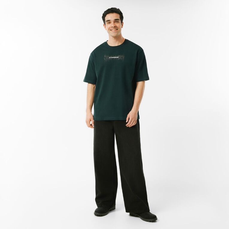 Garage Men's Heavyweight Boxy Tee, Green Dark, hi-res