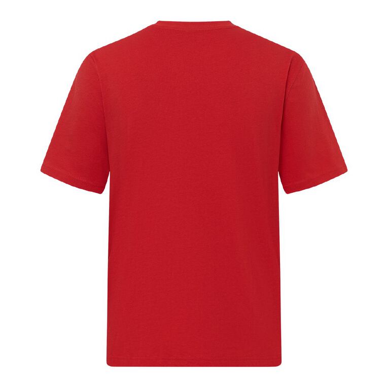 H&H Men's Regular Fit Printed Tee, Red Mid, hi-res