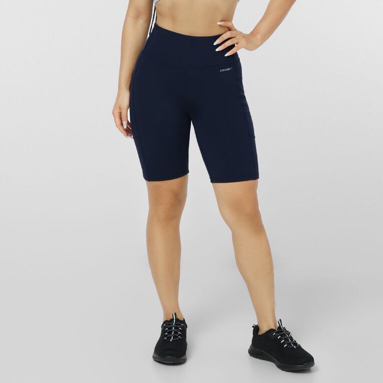 Active Intent Women's Side Pocket Bike Shorts, Black, hi-res