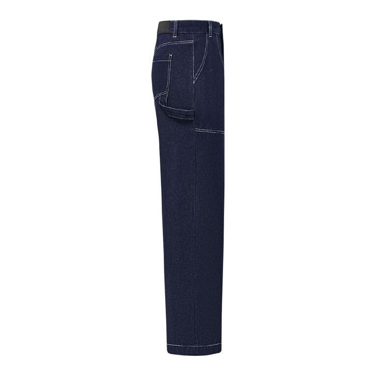 H&H Women's High Rise Straight Leg Carpenter Jeans, Denim Dark, hi-res