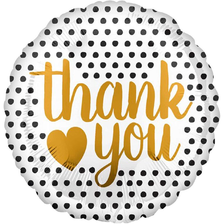 Anagram Thank You Modern Dots Foil Balloon Standard 17in, , hi-res