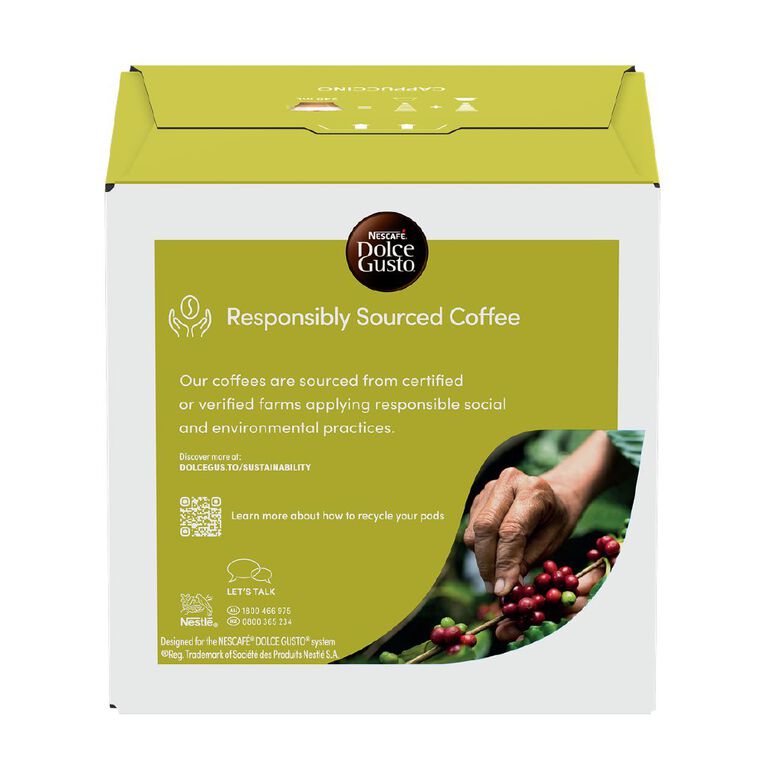 Nescafe Dolce Gusto Coffee Pods Cappuccino 16 Pack, , hi-res