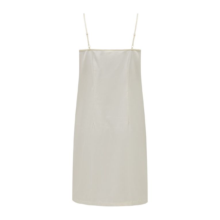 H&H Women's Satin Singlet Nightie, Cream, hi-res