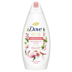 Dove Essential Body Wash Peach And White Tea Gentle Cleansing 400ml