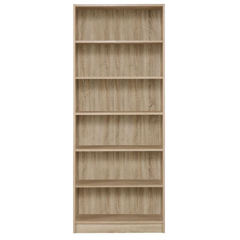 Workspace Soho 6 Tier Bookcase Oak, , hi-res
