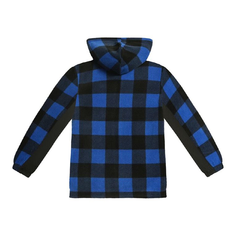Back Country Kids' Fleece Sherpa Zip-Thru Hoodie, Blue, hi-res