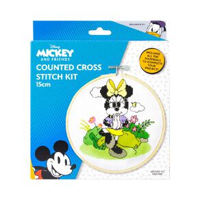 Disney Counted Cross Stitch Hoop Art Kit 15cm Minnie