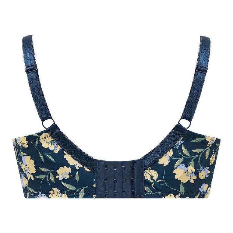 H&H Women's Lexi Printed Full Cup Bra, Blue Dark, hi-res