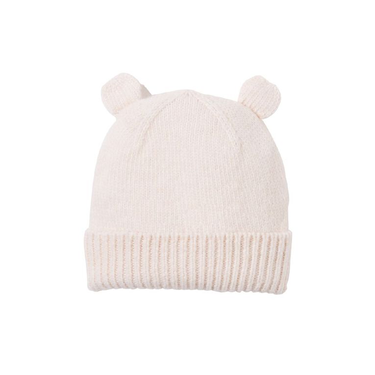 Young Original Infants' Rib Novelty Ears Beanie, Cream, hi-res