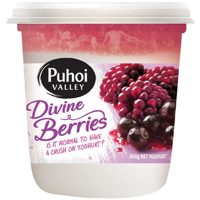 Puhoi Valley Divine Berries Yoghurt 450g